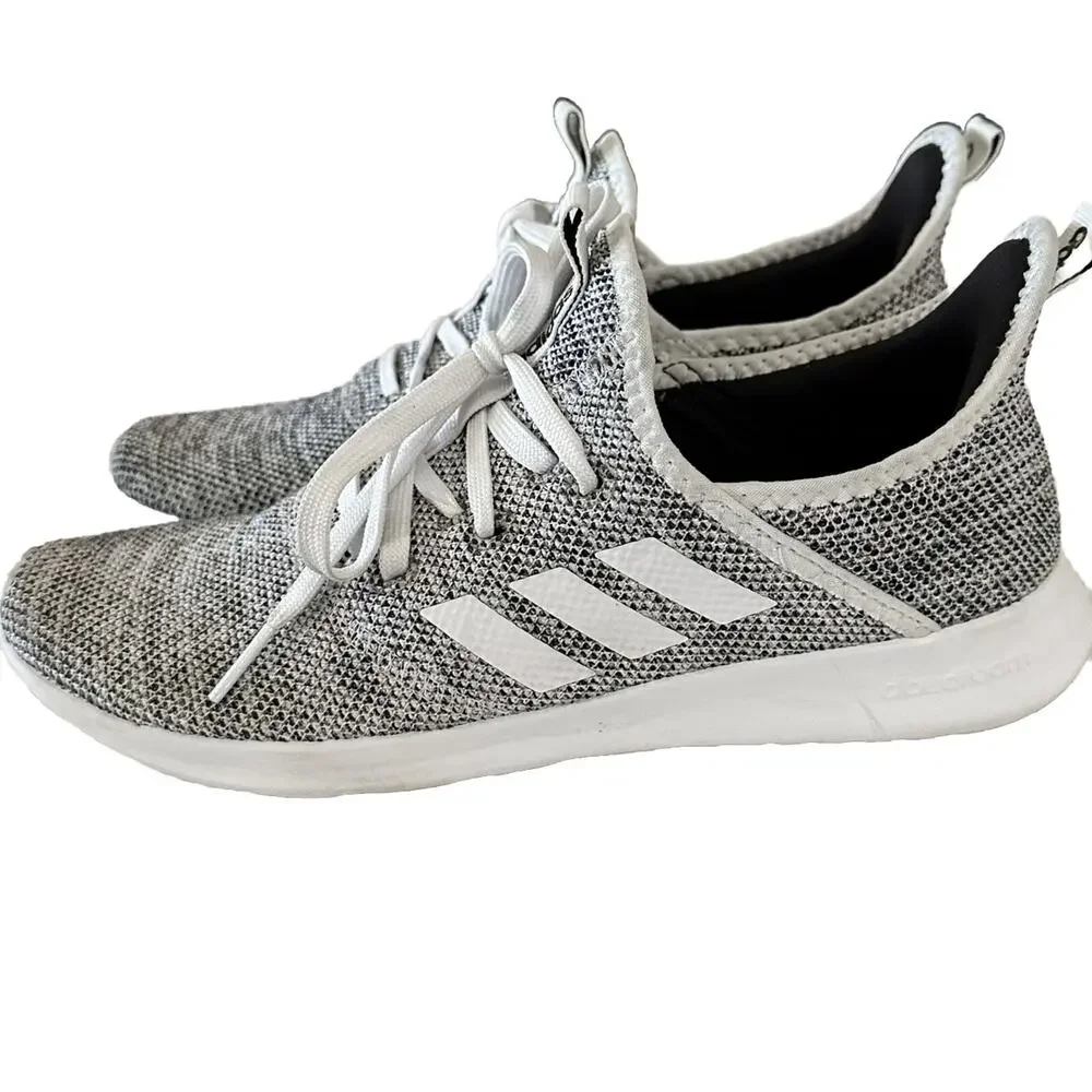 adidas Cloudfoam Pure Cloud White Grey  sneakers‎ athletic shoes size 9 DB0695